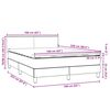 vidaXL Boxspringbett mit Matratze Hellgrau 160x220 cm Samt
