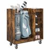 vidaXL Golf Schrank Mit Rad Uni Ger&auml;ucherte Eiche 90 x 45 x 98 cm