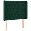 vidaXL Kopfteil mit Ohren Dunkelgr&uuml;n 103x16x118/128 cm Samt