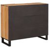 vidaXL Highboard mit Speicher Braun 90 x 33 x 75 cm Massivholz Mango