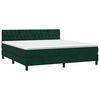 vidaXL Boxspringbett mit Matratze Dunkelgr&uuml;n 180x200 cm Samt