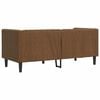 vidaXL Chesterfield-Sofa 2-Sitzer Braun Kunstleder in Wildleder-Optik