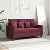 vidaXL 2-Sitzer-Sofa Weinrot 120 cm Stoff