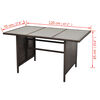 vidaXL 4-tlg. Garten-Lounge-Set mit Auflagen Poly Rattan Braun