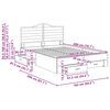 vidaXL Bettrahmen Graues Sonoma 160 x 200 cm Holzwerkstoff