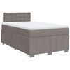 vidaXL Boxspringbett mit Matratze Taupe 120x190 cm Stoff