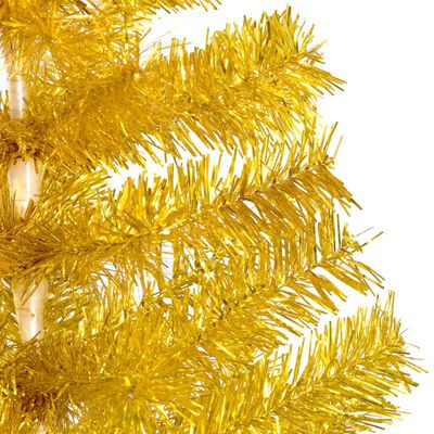 vidaXL Künstlicher Weihnachtsbaum Beleuchtung & Kugeln Gold 240 cm