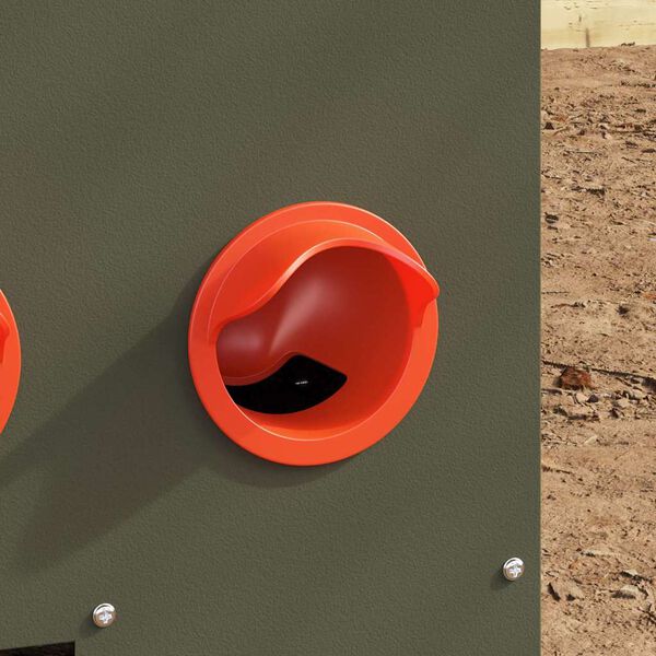 vidaXL H&uuml;hnerf&uuml;tterer Olive Gr&uuml;n 60,5 x 29 x 51 cm Kaltgewalzter Stahl