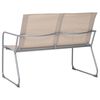 vidaXL 4-tlg. Garten-Lounge-Set Stoff und Stahl Creme