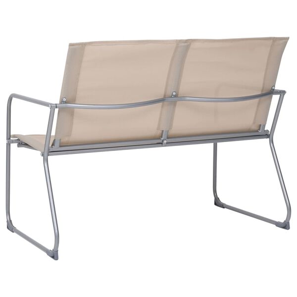 vidaXL 4-tlg. Garten-Lounge-Set Stoff und Stahl Creme