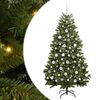 vidaXL K&uuml;nstlicher klappbarer Weihnachtsbaum Gr&uuml;n 180 cm PVC und Stahl