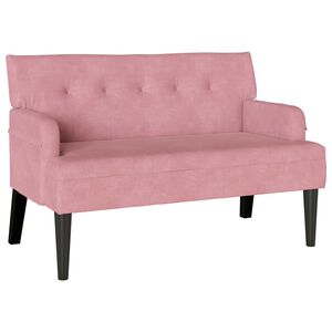 vidaXL Chesterfield Bank Rosa 112 x 65,5 x 75 cm Samt