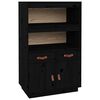 vidaXL Highboard Schwarz 67x40x108,5 cm Massivholz Kiefer