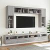 vidaXL TV-Wandschrank mit LED-Leuchten Grau Sonoma 60x30x40 cm