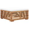 vidaXL 3-tlg. Garten-Lounge-Set mit Kissen Creme Massivholz Teak