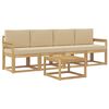 vidaXL Outdoor-Sofagarnitur 5 stk. Wei&szlig; und Beige