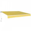 vidaXL Gelenkarmmarkise 600 cm Gelb/Wei&szlig;