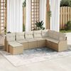vidaXL Gartensofa-set 8 pcs Beige Poly-Rattan