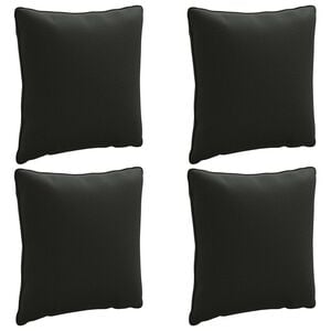 vidaXL 4-teilige R&uuml;cken-Kissen PUTTEN 4 pcs 100 % Polyester Schwarz