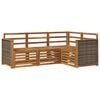 vidaXL Sofagarnituren 4 pcs Massivholz Akazie