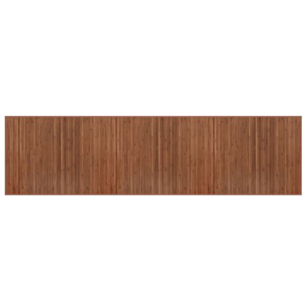 vidaXL Teppich Rechteckig Braun 80x300 cm Bambus