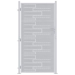 vidaXL Gartentor 85 x 174 cm Edelstahl Silber Abschlie&szlig;bar