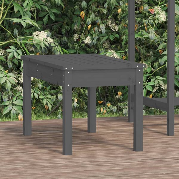 vidaXL Gartenbank Grau 80x44x45 cm Massivholz Kiefer