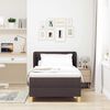 vidaXL Boxspringbett mit Matratze Dunkelbraun 90 x 190 cm Stoff