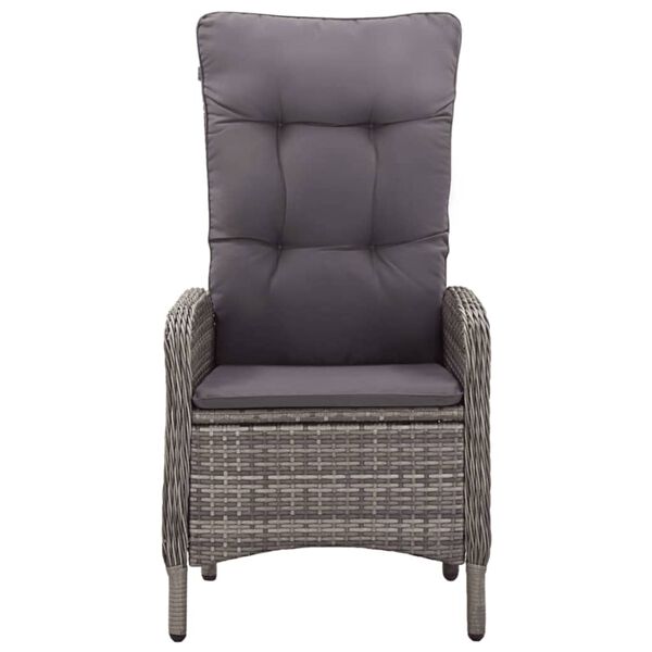 vidaXL 5-tlg. Garten-Essgruppe Grau