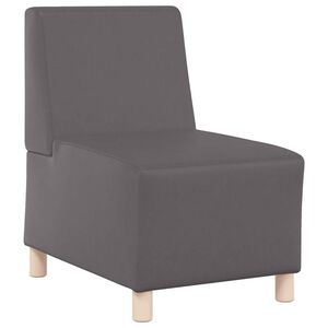 vidaXL | Modulares Armfreies Sofa | Grau 55 x 74 x 82 cm Kunstleder