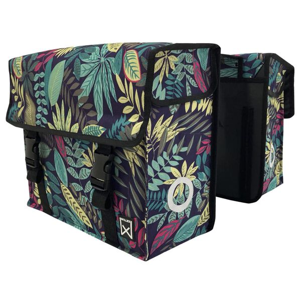 Willex Doppel-Fahrradtasche City Forest 34 L Gr&uuml;n