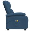 vidaXL Elektrischer Massagesessel Blau Stoff