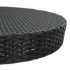 vidaXL 5-tlg. Gartenbar-Set mit Kissen Schwarz Poly Rattan