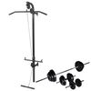vidaXL Fitnessstation Wandmontage mit Langhantel Kurzhantel Set 30,5kg