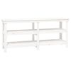 vidaXL Werkbank Wei&szlig; 181x50x80 cm Massivholz Kiefer