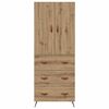 vidaXL Highboard Artisan-Eiche 69,5 x 34 x 180 cm Holzwerkstoff