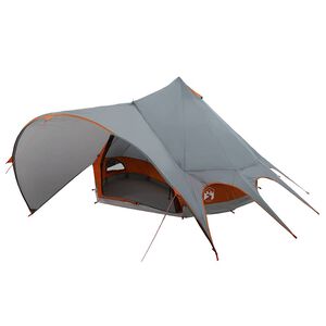 vidaXL Teepee Zelt f&uuml;r 5 Personen Grau und Orange 415 x 415 x 247 cm