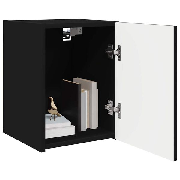 vidaXL TV-Wandschrank Schwarz 30 x 31 x 40 cm Holzwerkstoff