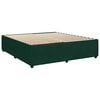vidaXL Boxspringbett mit Matratze Dunkelgr&uuml;n 200x200 cm Samt