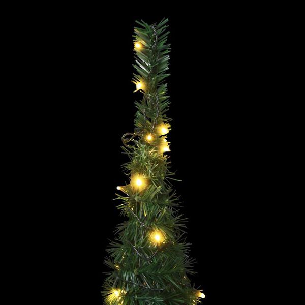 vidaXL K&uuml;nstlicher Pop-Up-Weihnachtsbaum mit Beleuchtung Gr&uuml;n 210 cm