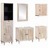 vidaXL Badezimmerm&ouml;bel-Set mit Schubladen 5 pcs Wei&szlig; Holzwerkstoff