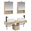 vidaXL Badezimmerschrank-Set 5 pcs Sonoma-Eiche 50 x 14,5 x 70 cm