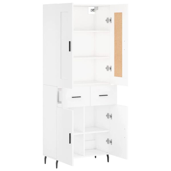 vidaXL Highboard Wei&szlig; 69,5x34x180 cm Holzwerkstoff