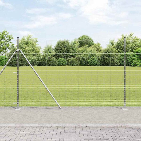 vidaXL Zaunpfosten Galvanisiert 25 x 1,6 m Stahl