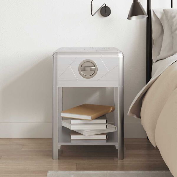 vidaXL Nachttisch mit 1 Schublade Vintage Flieger Flugzeug Stil