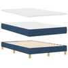 vidaXL LED Boxspringbett mit Matratze mit LED Blau 120 x 190 cm Stoff