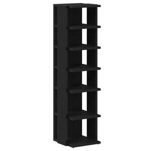 vidaXL Schuhschrank Schwarz Eichen-Optik 25x27x102 cm Holzwerkstoff