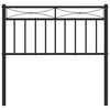 vidaXL Kopfteil Metall Schwarz 90 cm