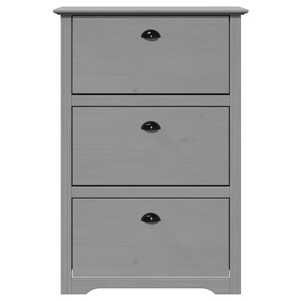 vidaXL Schuhregal BODO Grau 80x35x118 cm