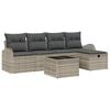 vidaXL Sofa Set 6 stk. Hellgrau Poly-Rattan